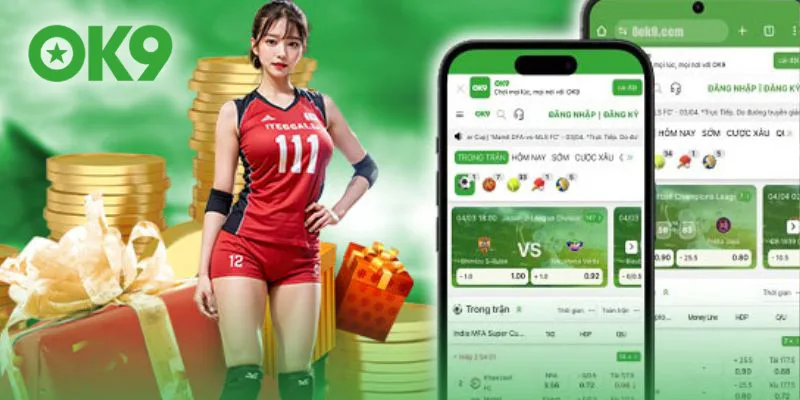 Tải app OK9 giúp trải nghiệm của bạn trong quá trình cá cược được mượt mà và thuận tiện hơn